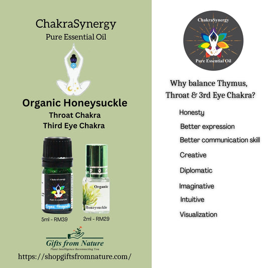 Organic Honeysuckle Chakra Synergy Pure Essential Oil