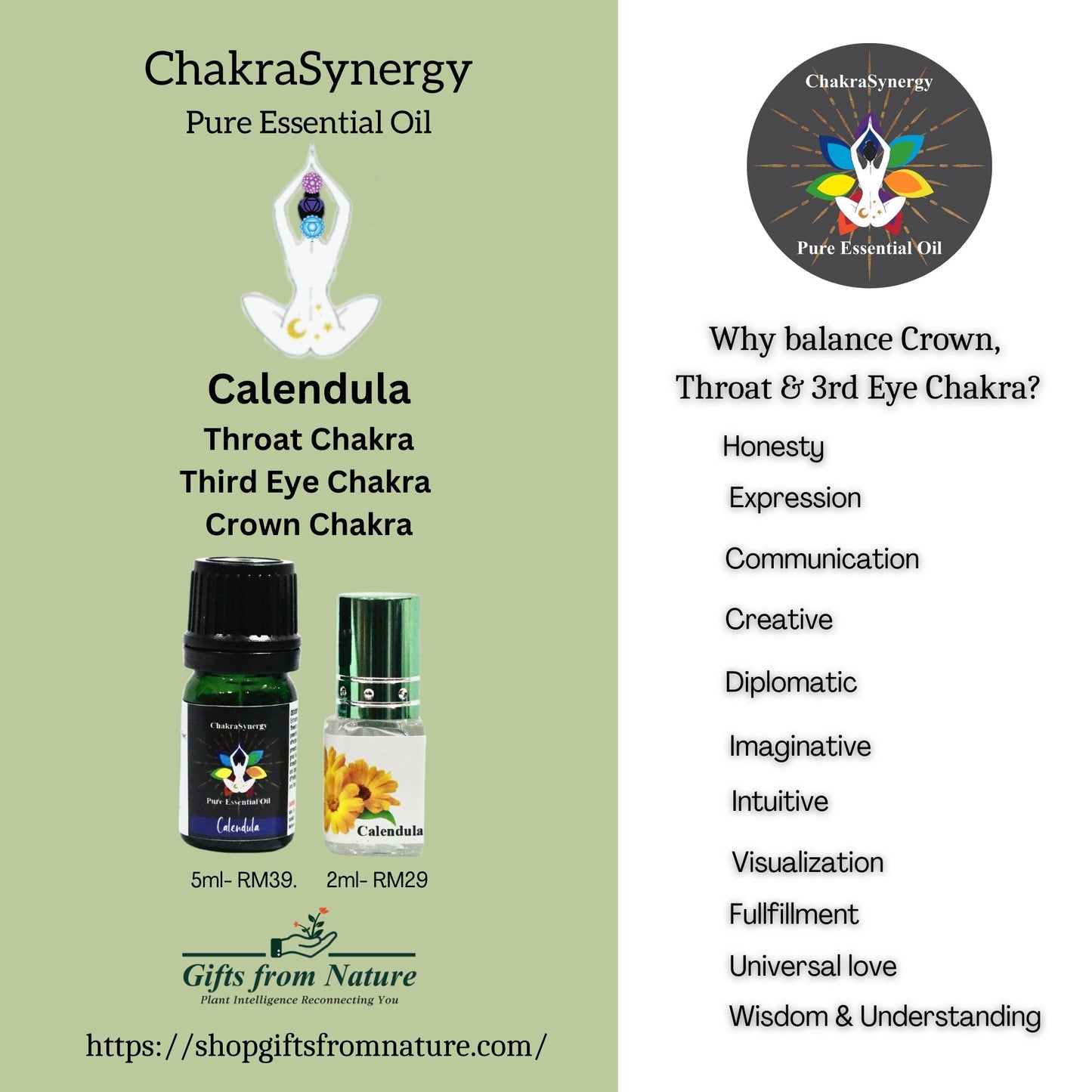 Calendula Chakra Synergy Pure Essential Oil