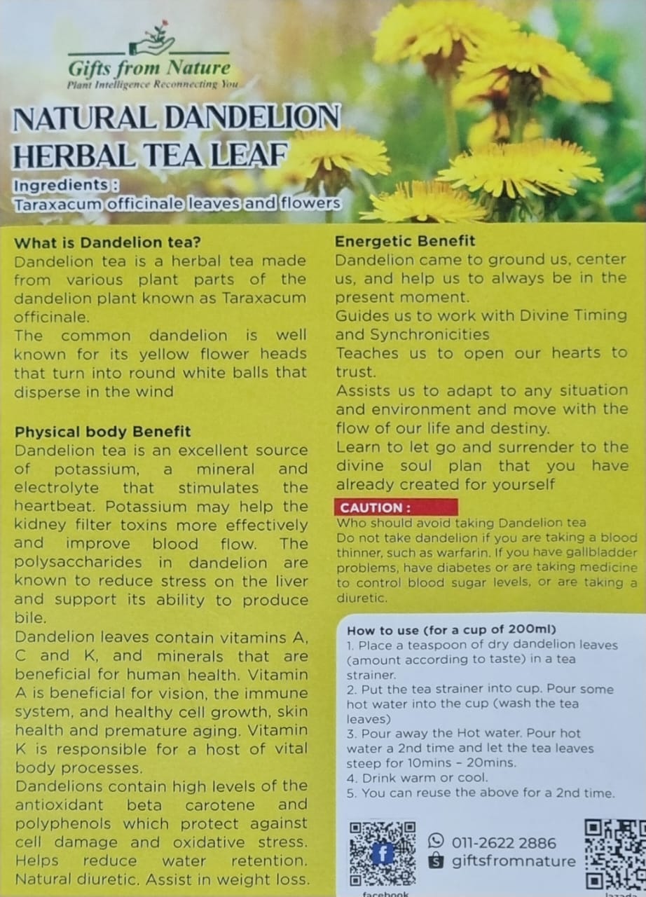 Natural Dandelion Herbal Tea